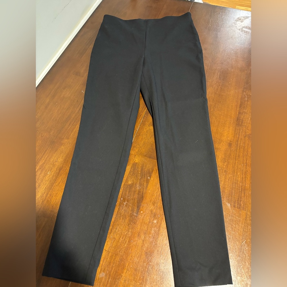 Loft Classic Black Slim Fit Tall Pants With Side Zipper